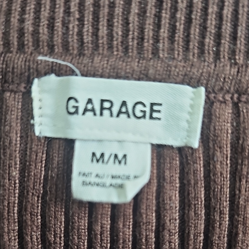 Garage Chocolate Ribbed Knit Top - Picture 2 of 4